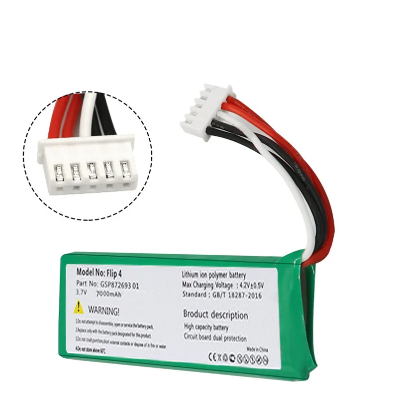 Atualizar 3.7v 3000 4200 7000mah Bateria Gsp872693 01 Mais Ferramentas para Bateria Jbl Flip Flip4 Edição Especial - Image 4