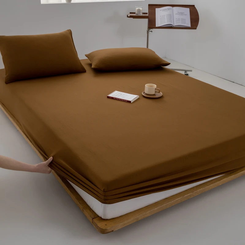 Luxurious Soft Cotton Fitted Bed Sheet with Elastic Band - Premium Mattress Cover