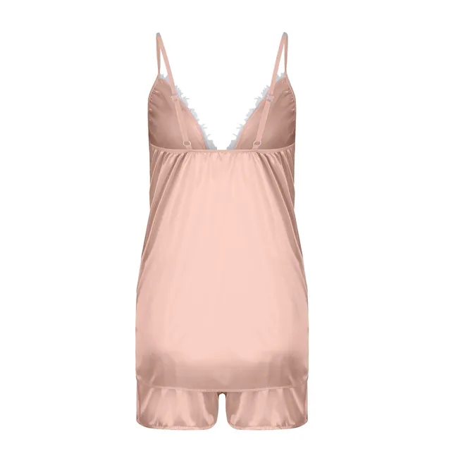 Camicia Da Notte Donna EKOUAER In Raso - Corta, Sexy Per Casa O Loungewear
