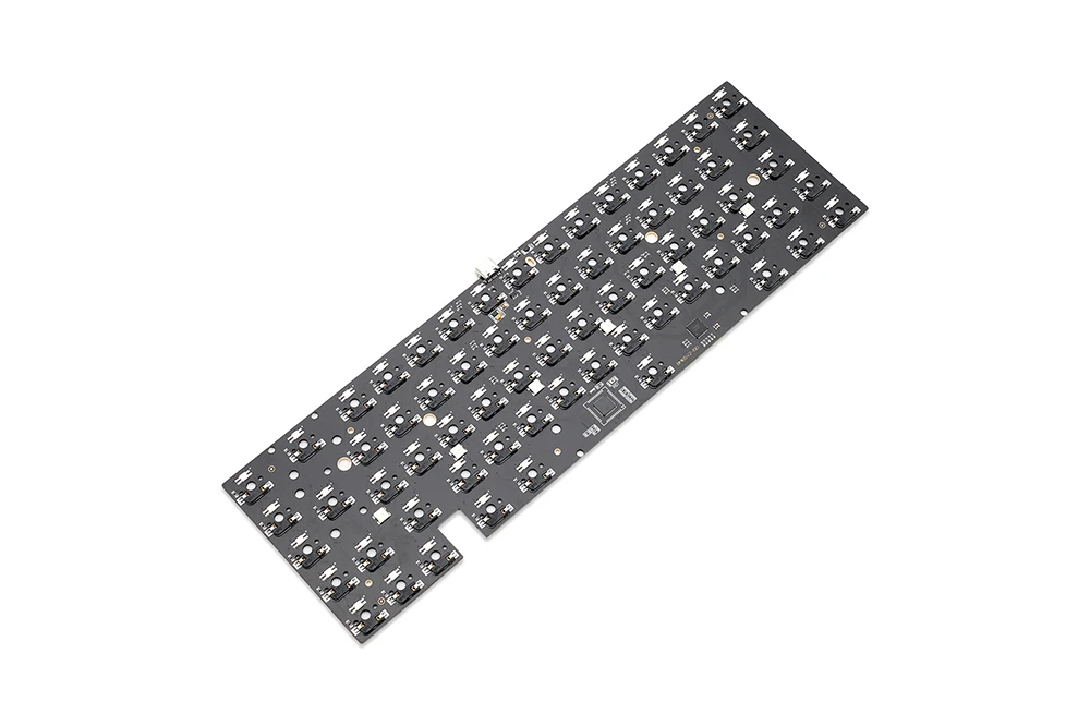 iso rgb quente swappable personalizado teclado mecânico pcb programado qmk através do firmware rgb interruptor underglow tipo