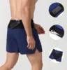 Marathon Running Shorts Men 2 In 1 Quick Dry Workout Training Fitness Jogging Multi-Pocket Man Gym Sport Shorts with Waist Pouch 3