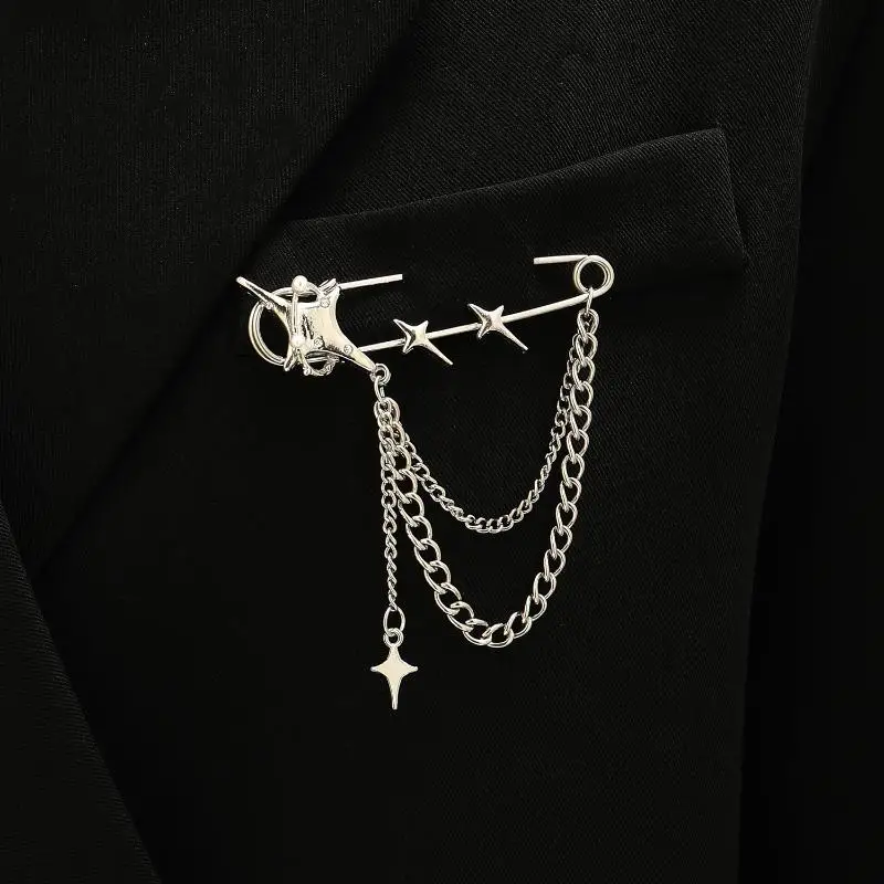 Einstellbare Persönlichkeit Tasche Anhänger Abnehmbare Quaste Hosen Dekorative Brosche Knopf Spanner Feste Kleidung Pin Taille Schnalle – Detail 4