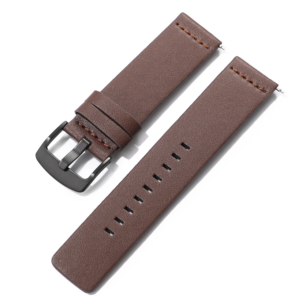 Vintage Brown Genuine Calfskin Leather Quick Release Watch Strap