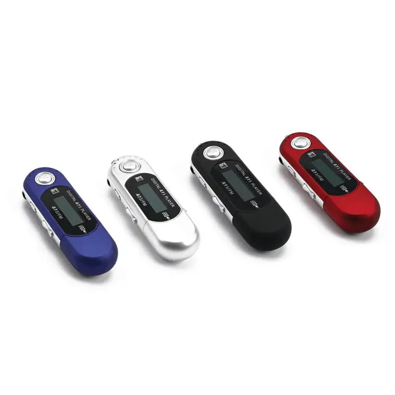Portable USB Digital Music Player with LCD Screen, 4GB Storage, and FM Radio
