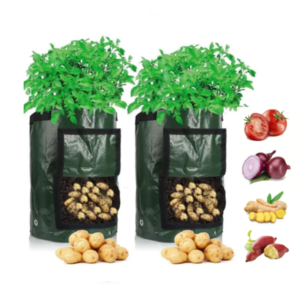 Plant Grow Bag Potato Grow Container Bag DIY Planter PE Cloth Planting Vegetable Thicken Grow Bags Garden Pots Planters Supplies