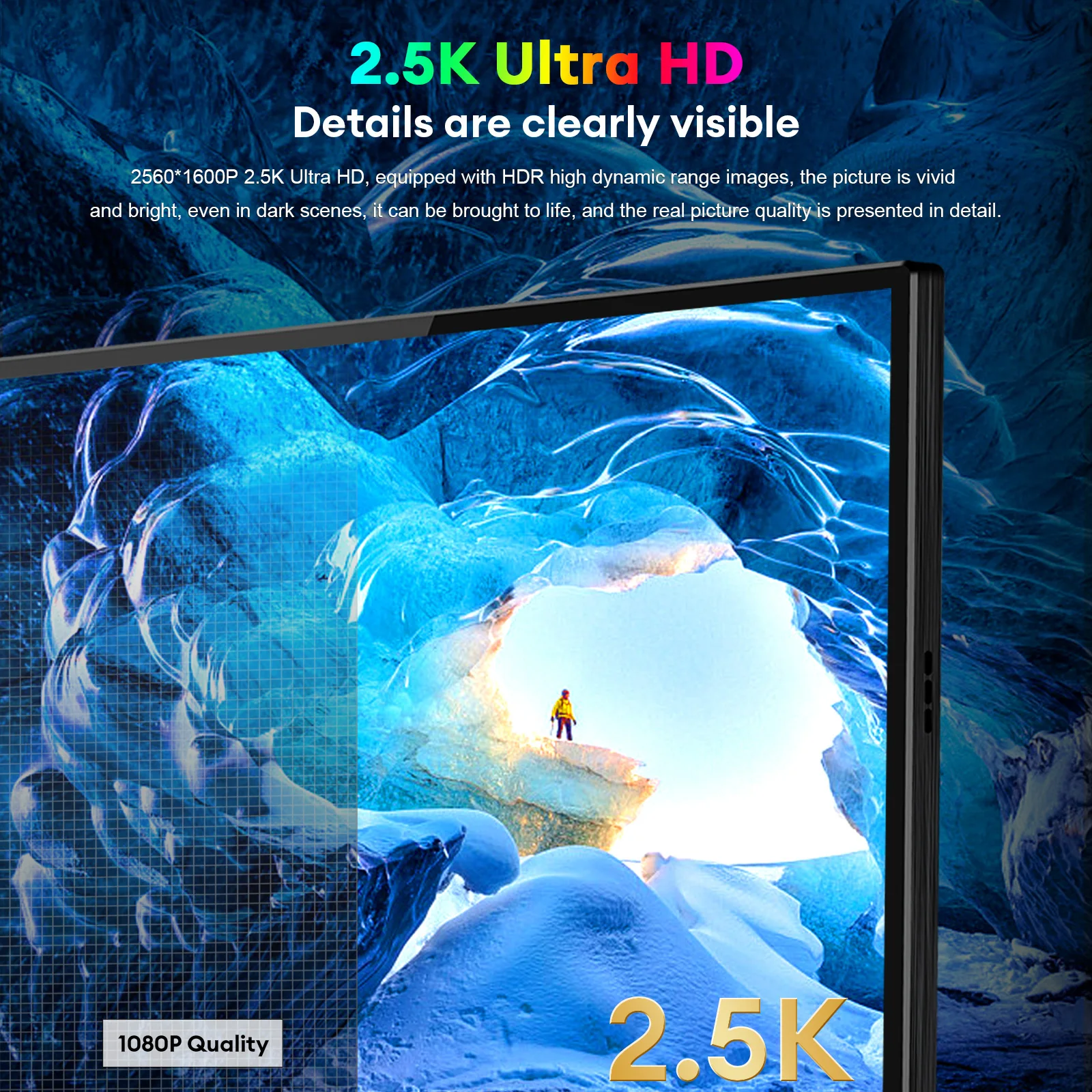 ZEUSLAP 16 2.5K 144hz ġũ ޴  2560*1600 100%sRGB 500Cd/m Ʈ ǻͿ  ÷