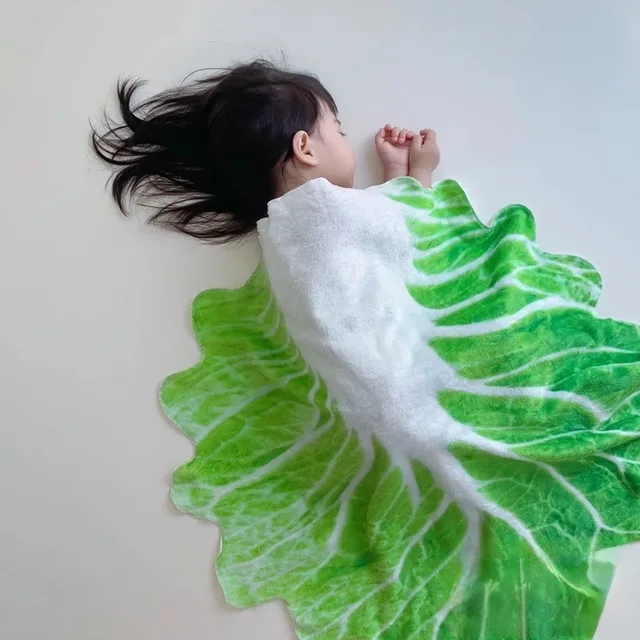 2024 New Infant Blanket Imitation Cabbage Air Conditioning Cover Blanket Imitation Vegetable Children's Gift Creativity 85*85CM 6