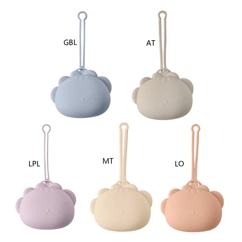 Silicone Box Dustproof Protectors Pacifiers Storage Bag Case for Babies plastic pacifier box