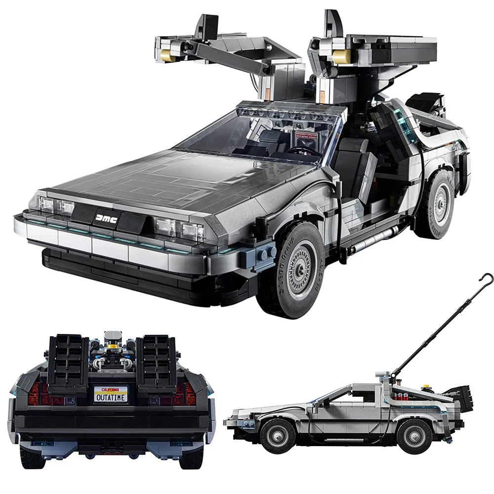 

Technical Car Back to The Future Time Machine Compatible 10300 Delorean 1985 Model Building Project for Adults Gifts Bricks Toys