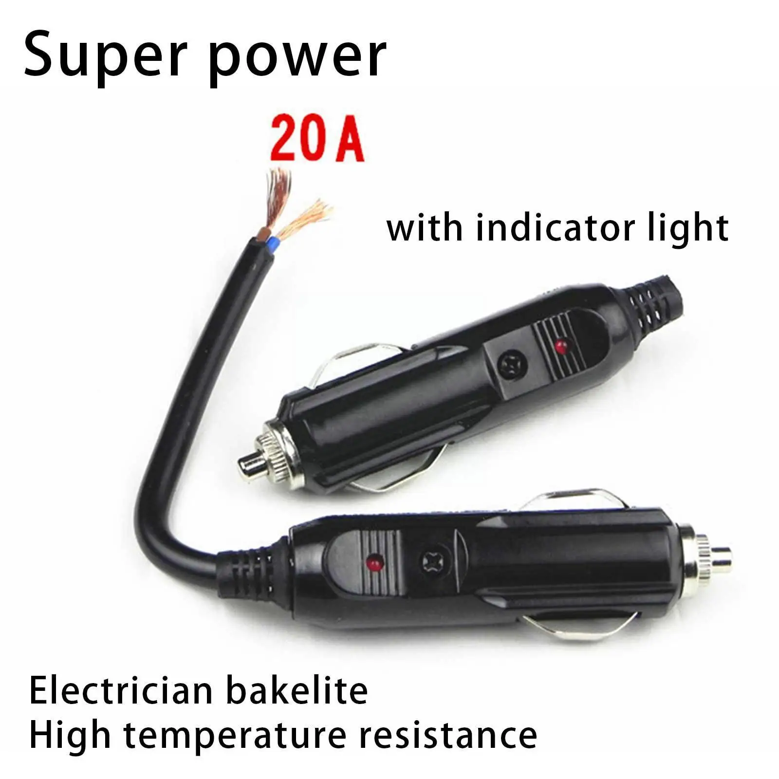 Anzeige12V ZigarettenanzüNder Stromanschluss Stecker Adapter