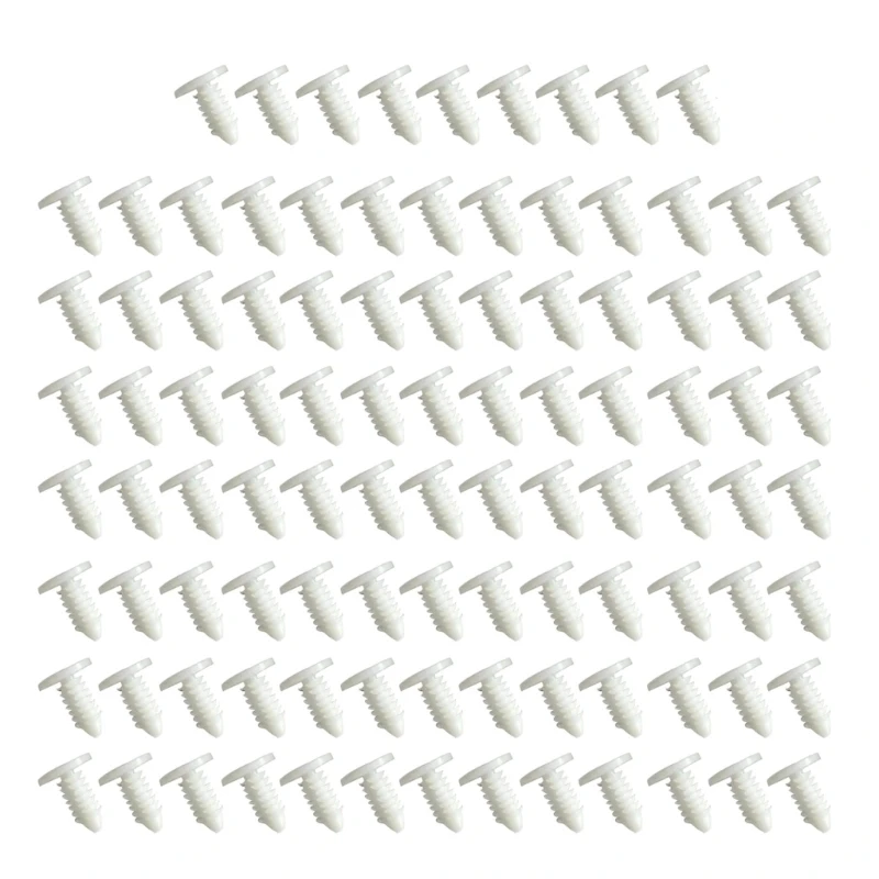 100Pcs 블랙 화이트 리벳 클립 플라스틱 푸시 핀 플라스틱 구멍 후드 압력 핀