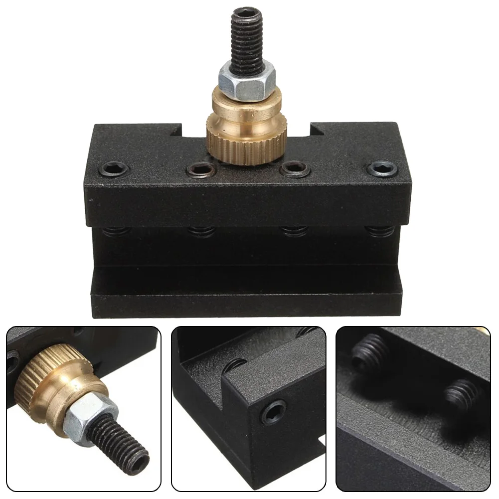Mini Lathe 1/4"-1/2" Turning Tool Holder Kit For CCMT TCMT Milling Inserts Quick Change Post Facing Milling Tool Stand