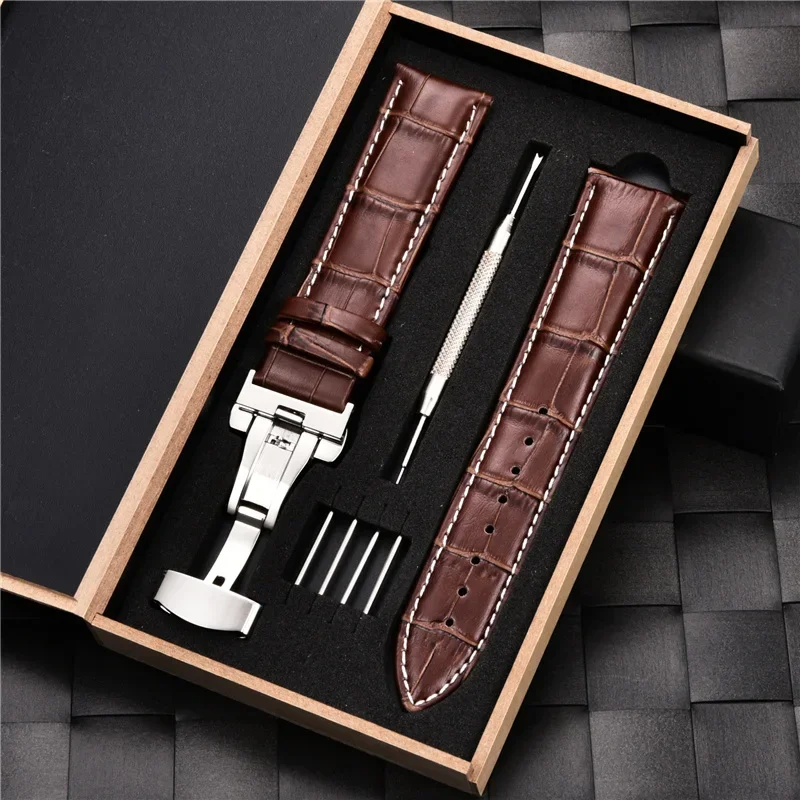 Premium Genuine Leather Watch Band Strap - Multiple Sizes Available