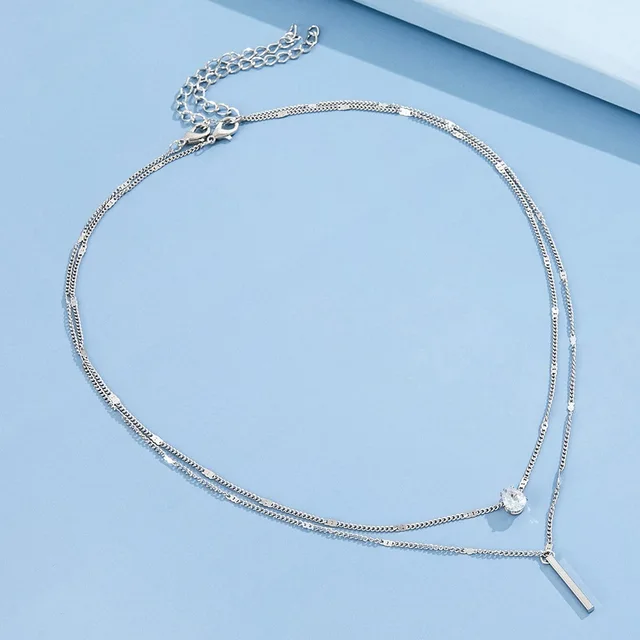 ChimZunderes-Collier pendentif multicouche pour femme, tour de cou JOChoker, bijoux brillants, cadeau de fête, mode féminine