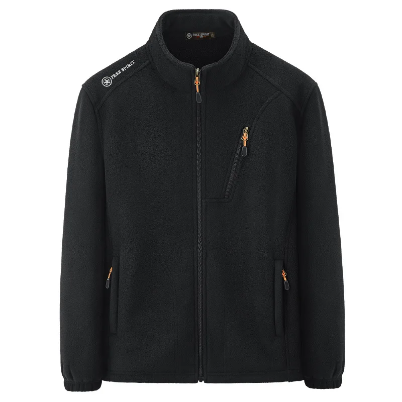Autumn and Winter Outdoor Sports Lamb Fleece Sweater Men's Plus Fleece Cardigan Shake Fleece Loose Casual Cardigan