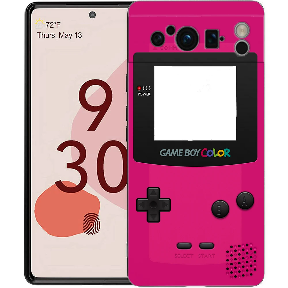 Retro Gameboy-Inspired Shockproof Black Silicone Phone Case