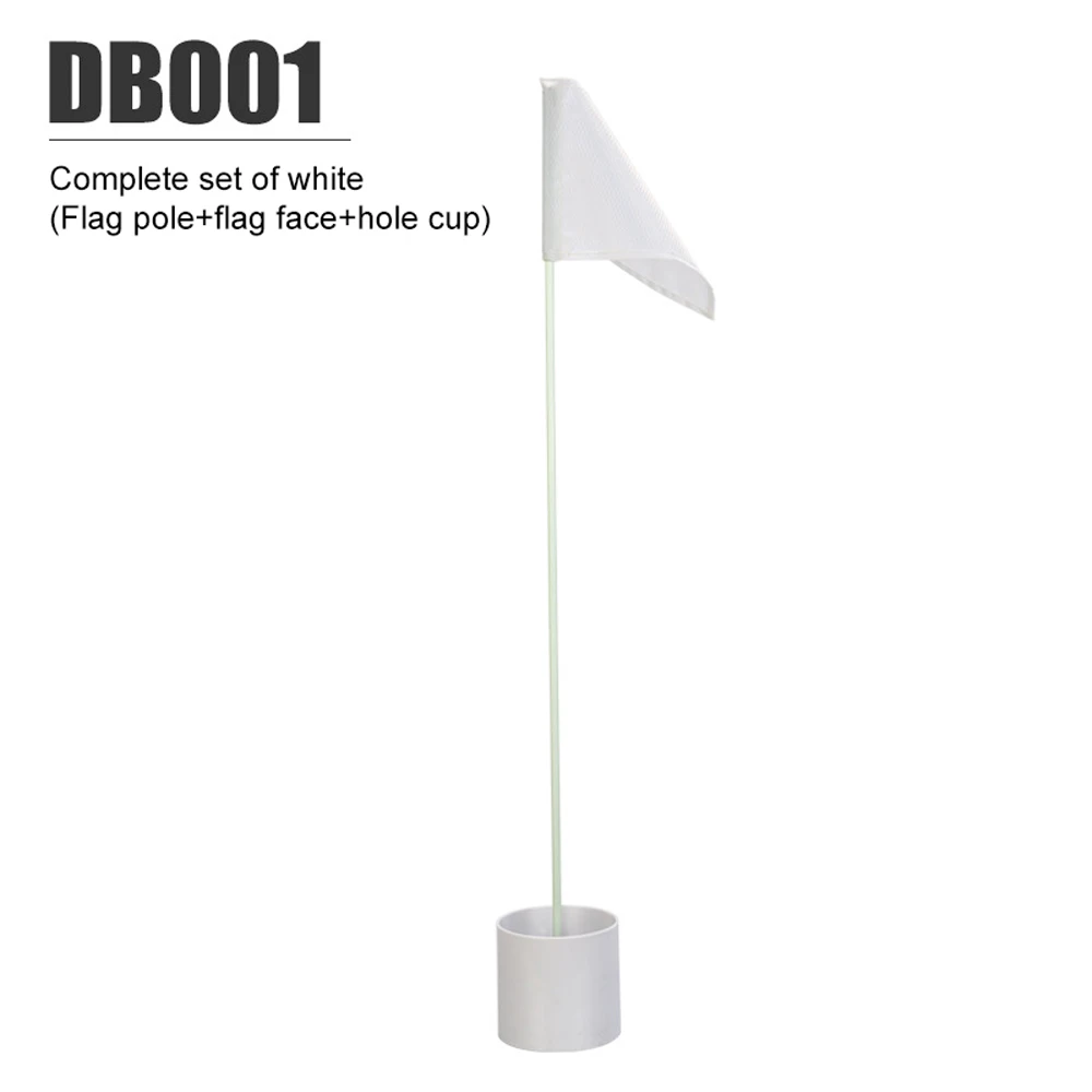 Golf Hole Pole Cup Flag Stick for Garden Backyard Practice Training Detachable Golf Putting Green Target Flags Course Flag