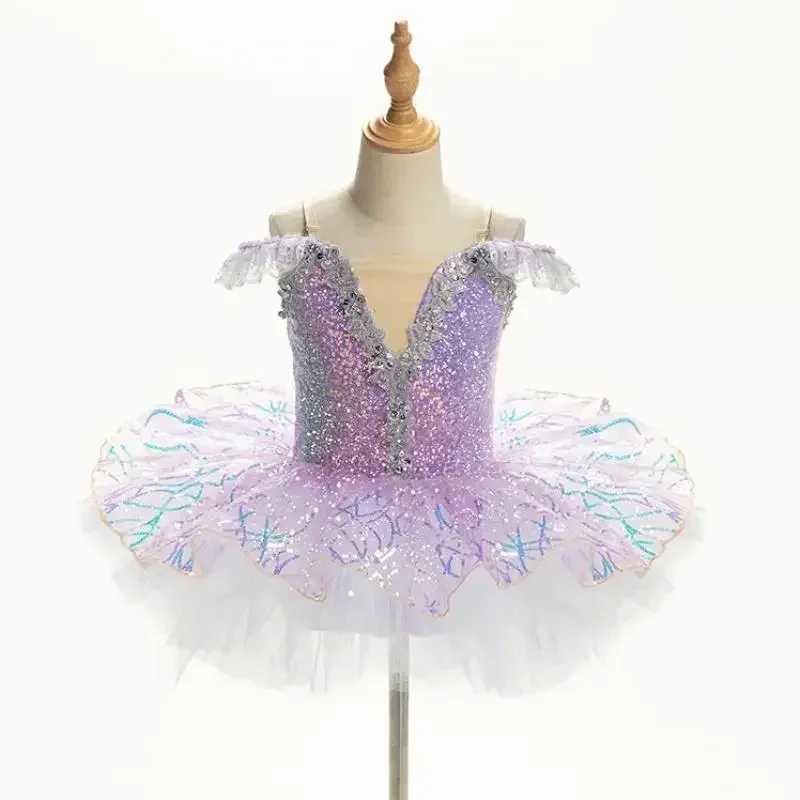 

Children Ballet Skirt Girl Pop Sequin Princess Dress Ballet Tutu Performance Clothes Kids Girls Contemporary Dance Costumes