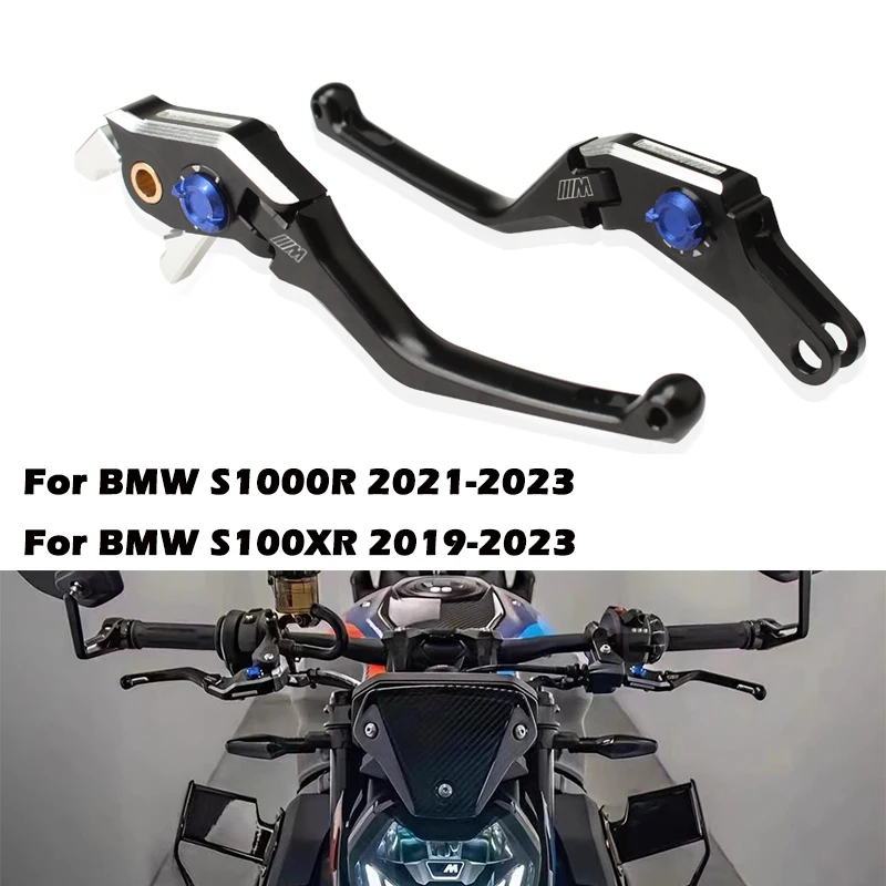 With M Logo Motorcycle CNC Aluminum Folding Adjust Brake Clutch Levers For BMW S1000R S1000XR