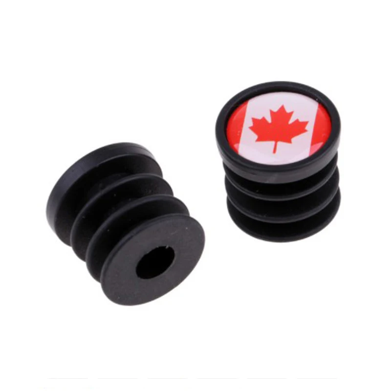 1 Pair Bicycle National Flag Handlebar End Plug For MTB Mountain Road Bike Grips Cap Covers End Stoppers 22mm Diameter