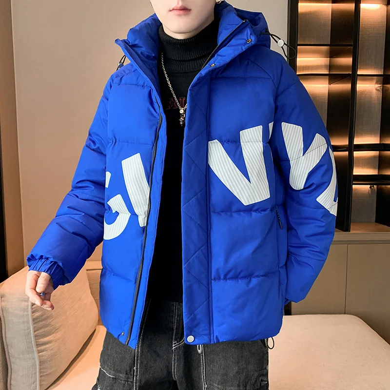 Fashion 2023 Autumn Winter Men's Thicken Parkas Outwear Loose Cotton-Padded Jackets Youth Outdoor Warm Down Coats Tops Clothing