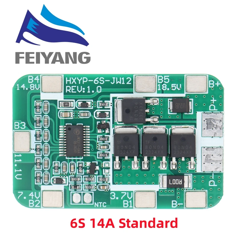 6S 22.2V/25.2V Li-ion Battery Charger Balance Board Module For 18650 Cells