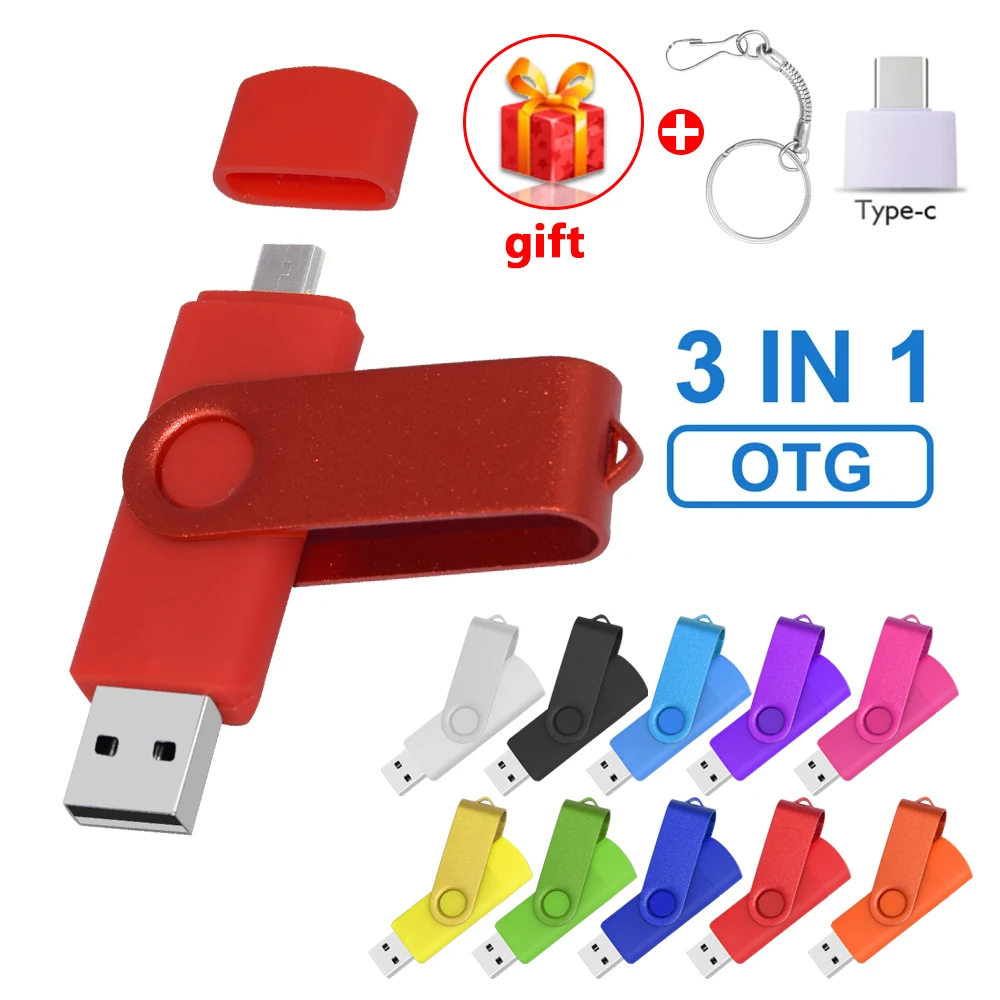 USB Flash Drive OTG Pen Drive 64 GB 32 GB 16 8 4GB External Storage Frosted Double Application Micro USB Stick