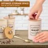 Coffee Bean Storage Airtight Containers for Food Conteiners Simple Style Bamboo Cover Iron Art Tea Can Sugar Bowl Kitchen Items 6