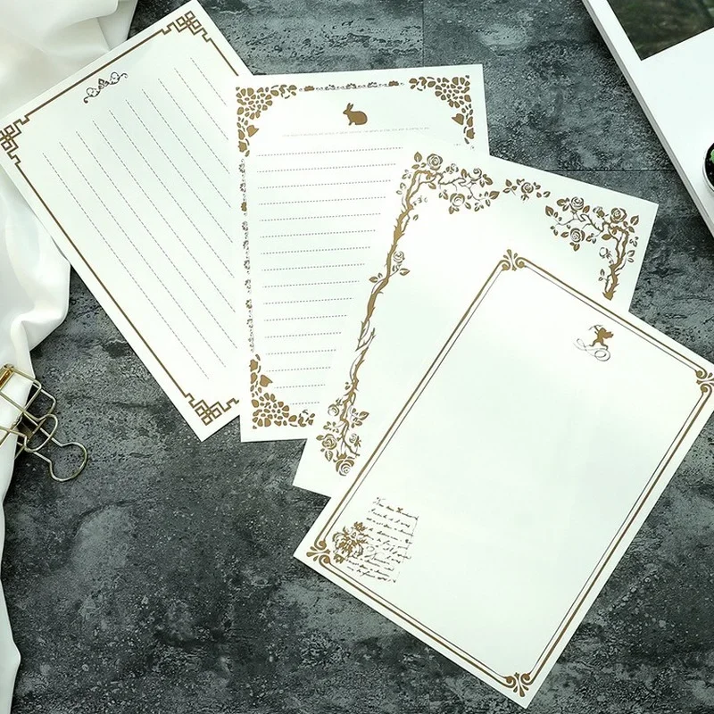 8 Sheets A5 Letter Retro Writing Papers