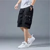 Workwear shorts, men's multiple pockets, medium shorts, summer thin loose cropped pants 3