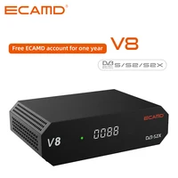ECAMD V8 Приемник спутникового телевидения Cccam Newcam Mgcam DVB-S/S2/S2X 1080P HD 2,4G WIFI HEVC ТВ-декодер Бесплатная ECAMD H.165 GTMEDIA V8X — изображение 3