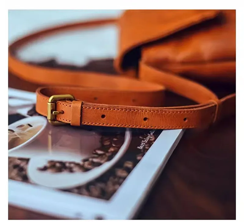 Pndme Veranstalter Vintage erste Schicht Rindsleder Damen Umhängetasche Outdoor tägliche Reise natürliche Echt leder Umhängetasche – Detail 12