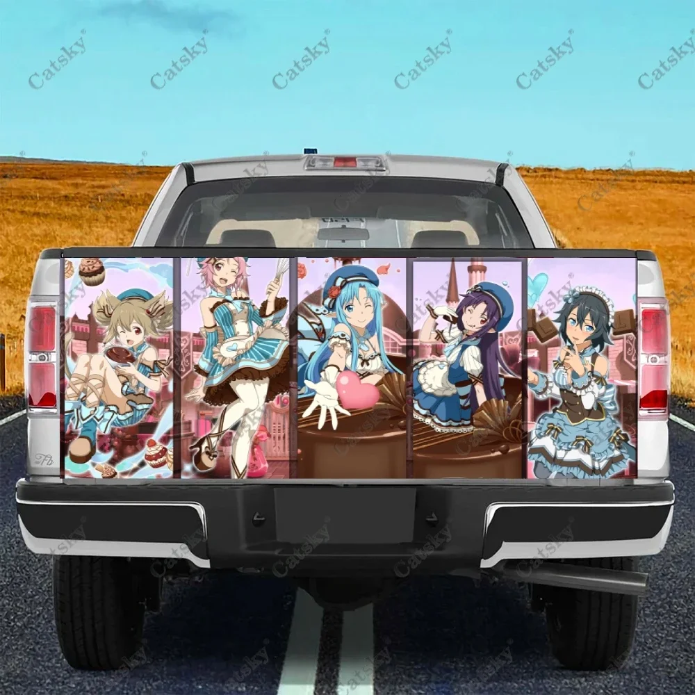 

Sword Art Online Truck Tailgate Wrap Professional Grade Material Universal Fit for Full Size Trucks Weatherproof &Car Wash Safe