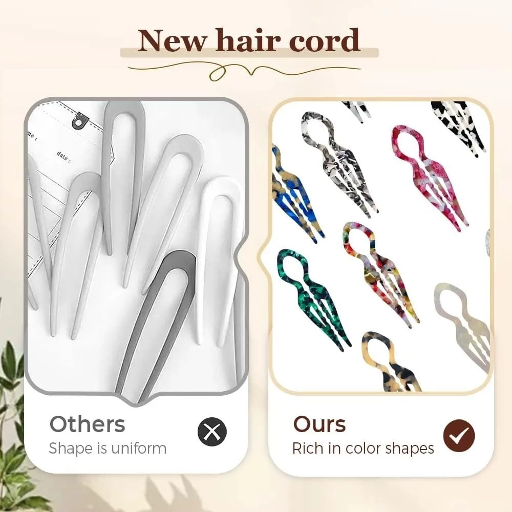 Hairstyle Tool Hair Accessories French Hair Pins Headbands V-Shaped Hair Clips Geometric Design Headwear Hair Fork