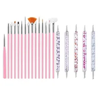 5/20Pcs Nail Art Brush Design Tip Painting Drawing Carving Dotting Pen Professional Nail Brushes Set Nail Art Manicure Tools 2