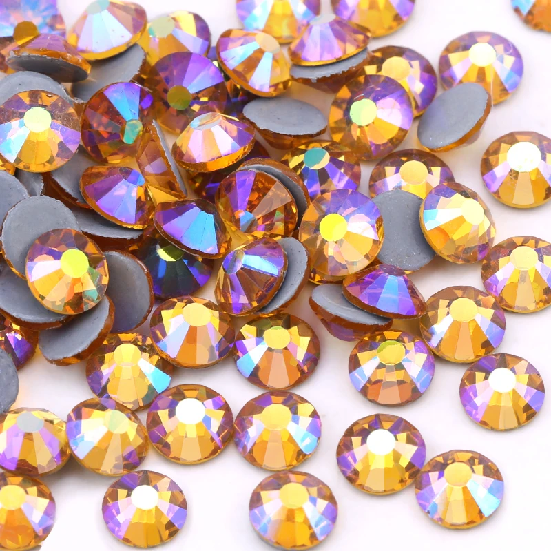 Multi-Color Crystal AB Hot Fix Rhinestones for Nail Art and Fabric Garments