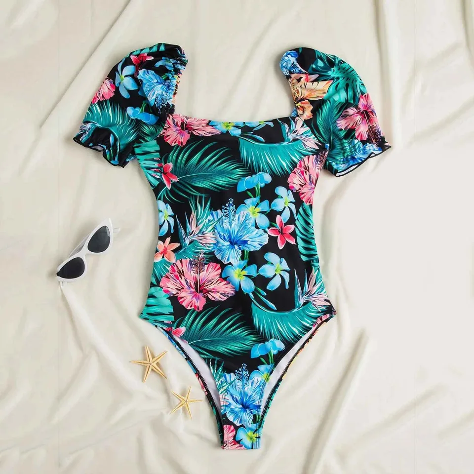 Women's Floral Triangle Bikini Swimwear Set