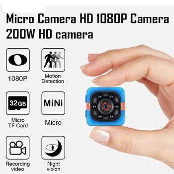 미니 카메라 나이트 비전 캠코더 모션 1080P HD 감지 DVR 마이크로 카메라, 스포츠 DV 비디오, 휴대용 초소형 캠, SQ11