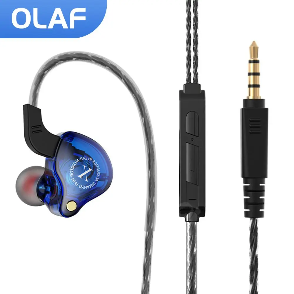 X2 Auricolare Cablato Hifi Auricolare Bass Headset Bass Stereo Music Monitor Auricolari Sport Running Gaming Auricolari Trasparenti Con Microfono