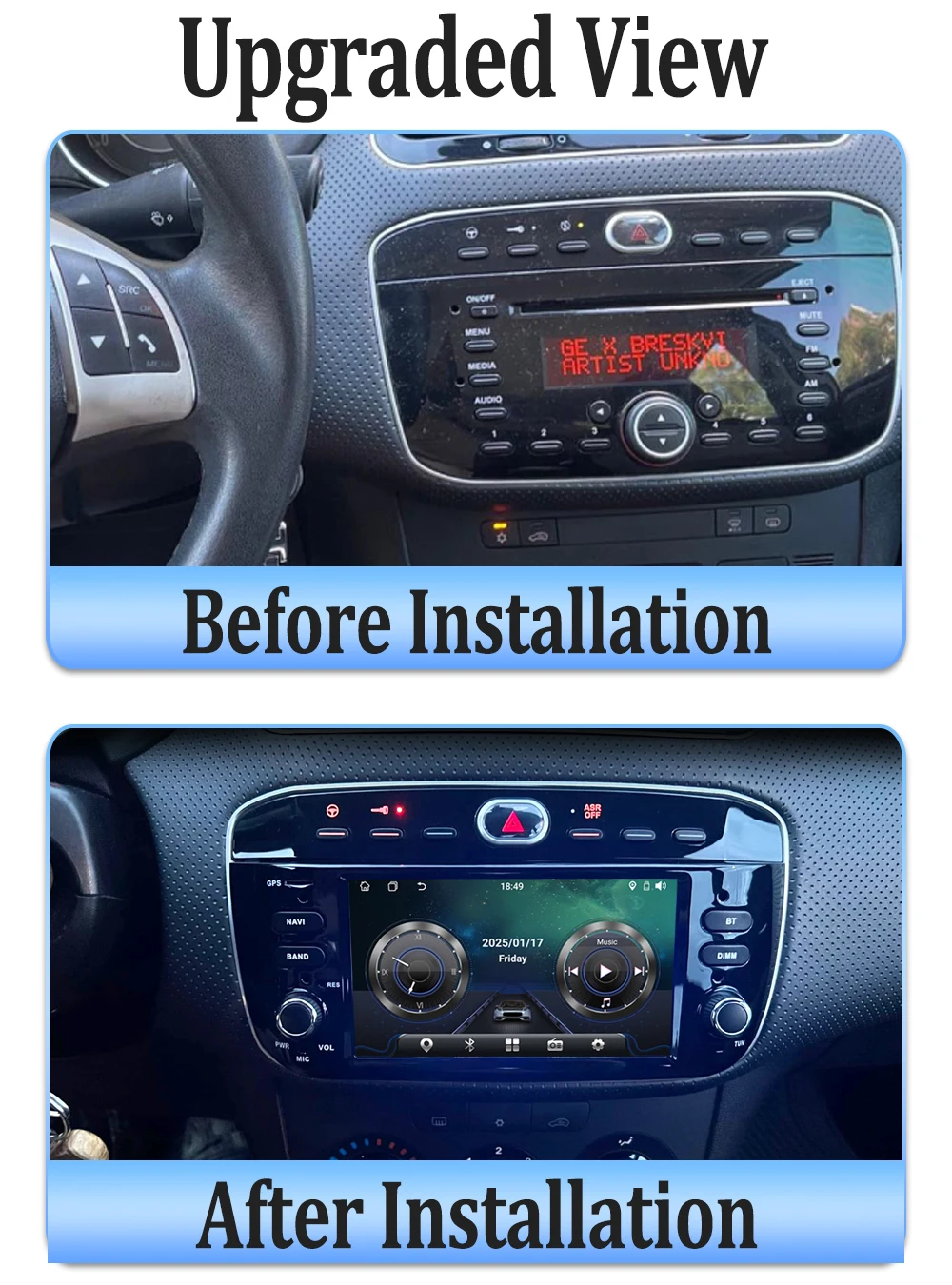 4G+64G Wireless Carplay Android Autoradio Per FIAT Linea