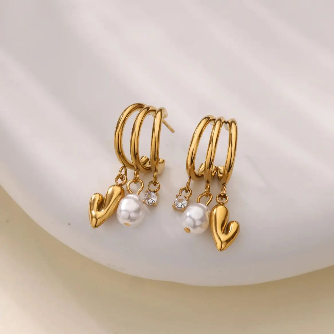 Zircon Geometric Earrings Ladies Jewelry