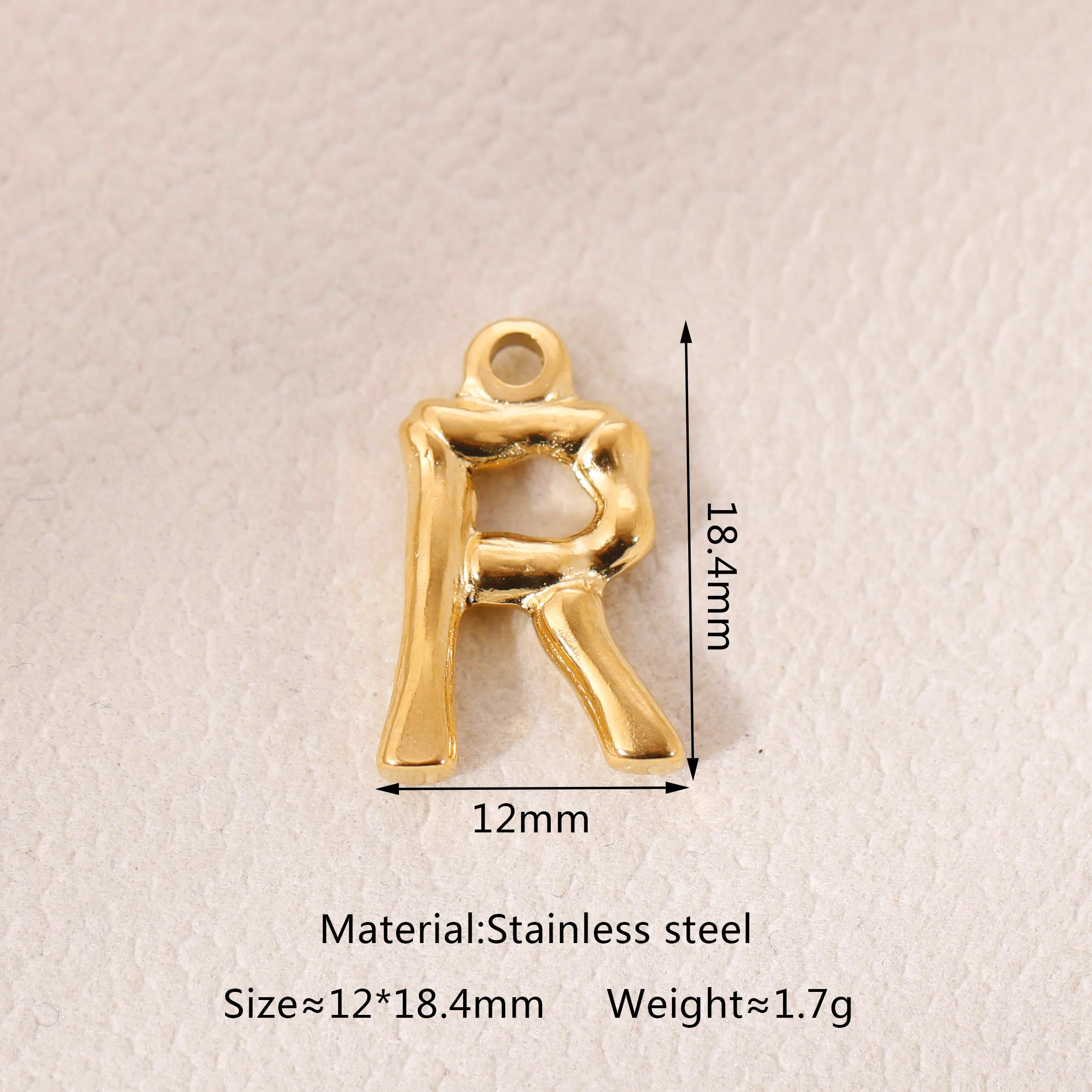 3 Teile/los Englisch Buchstaben Charms Edelstahl PVD Überzug Initial A-Z Alphabet Anhänger DIY Personalisierte Schmuck Finden – Detail 24