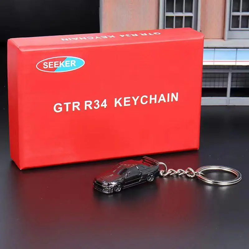 Seeker 1/87 GTR R34 Key Chain Diecast Model Car - AliExpress 26