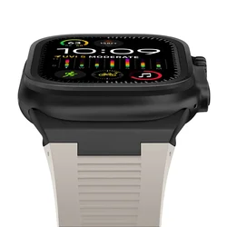 Premium Soft Silicone Watch Strap - Durable Rubber Band for Enhanced Comfort and Style (Starlight black)