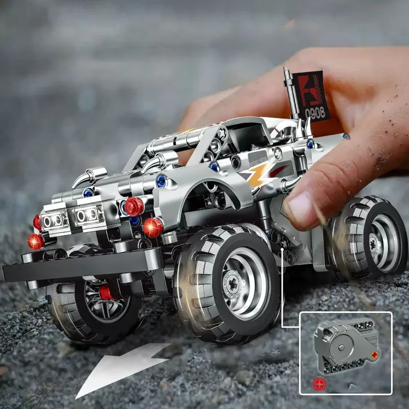 City Pull Back Technical Monster Jam Building Blocks Max-D