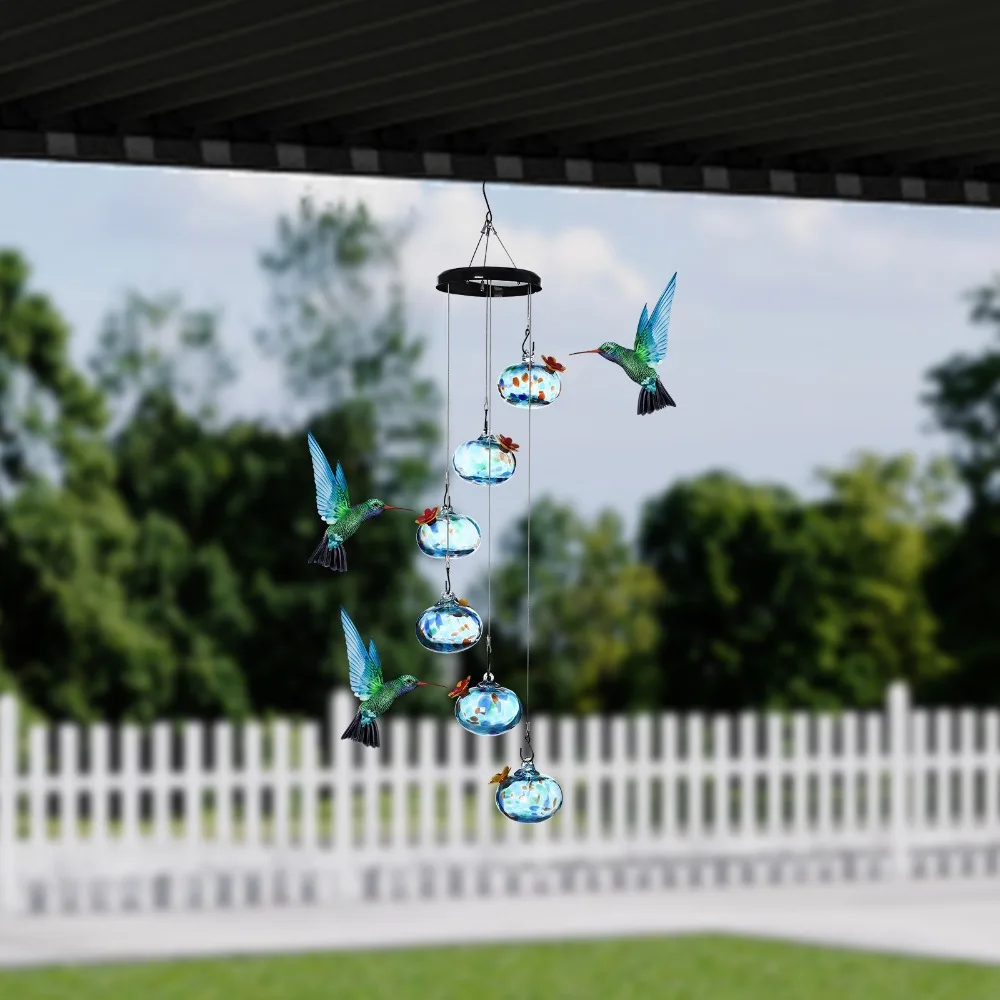 Beautiful Hanging Hummingbird Feeder with Glass Balls
