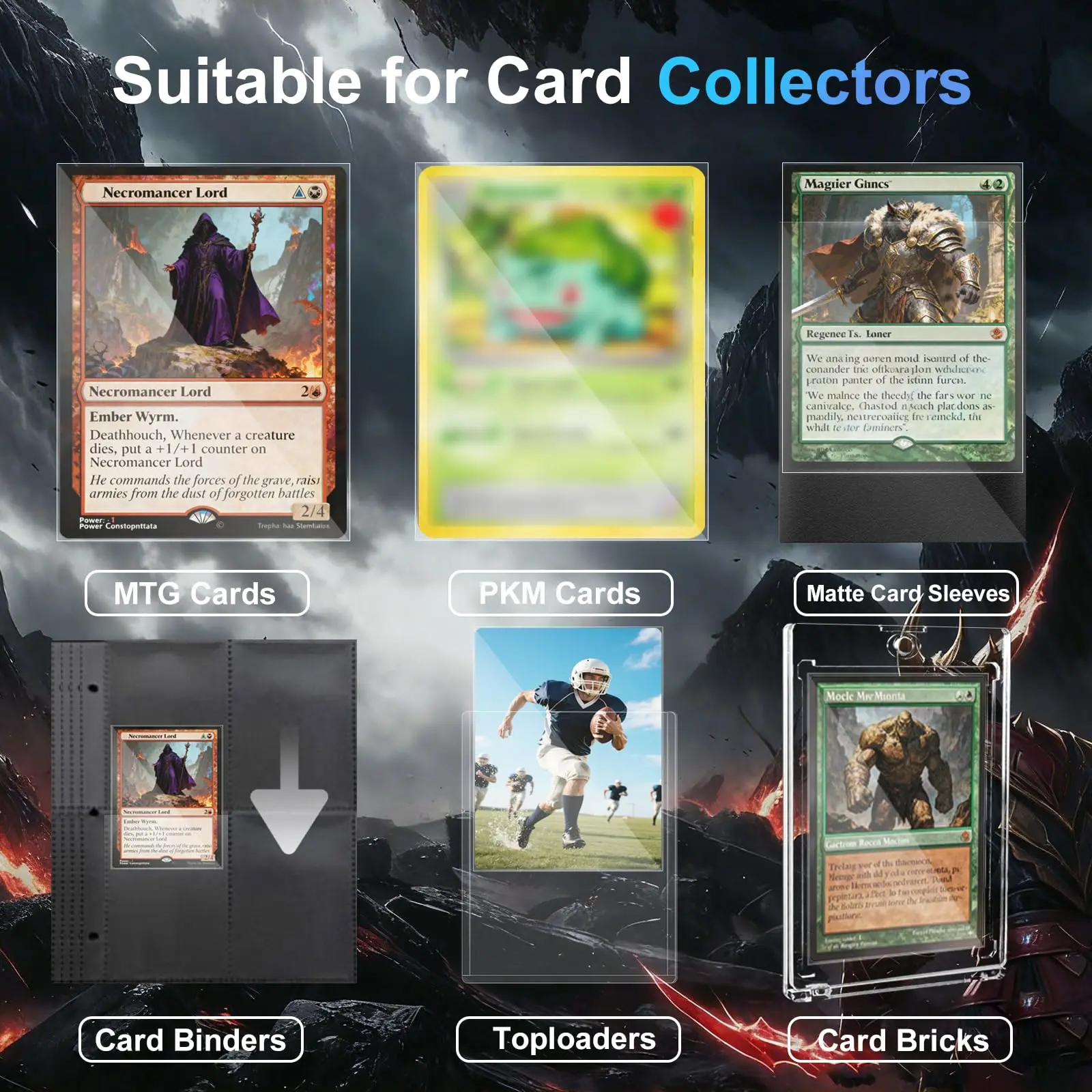 200 Stück 64 x 89 mm Sammelkartenhüllen MTG Clear Card Protectors für Doppelhülsen Passend für PKM Sports Game Innenkartenhüllen – Detail 6