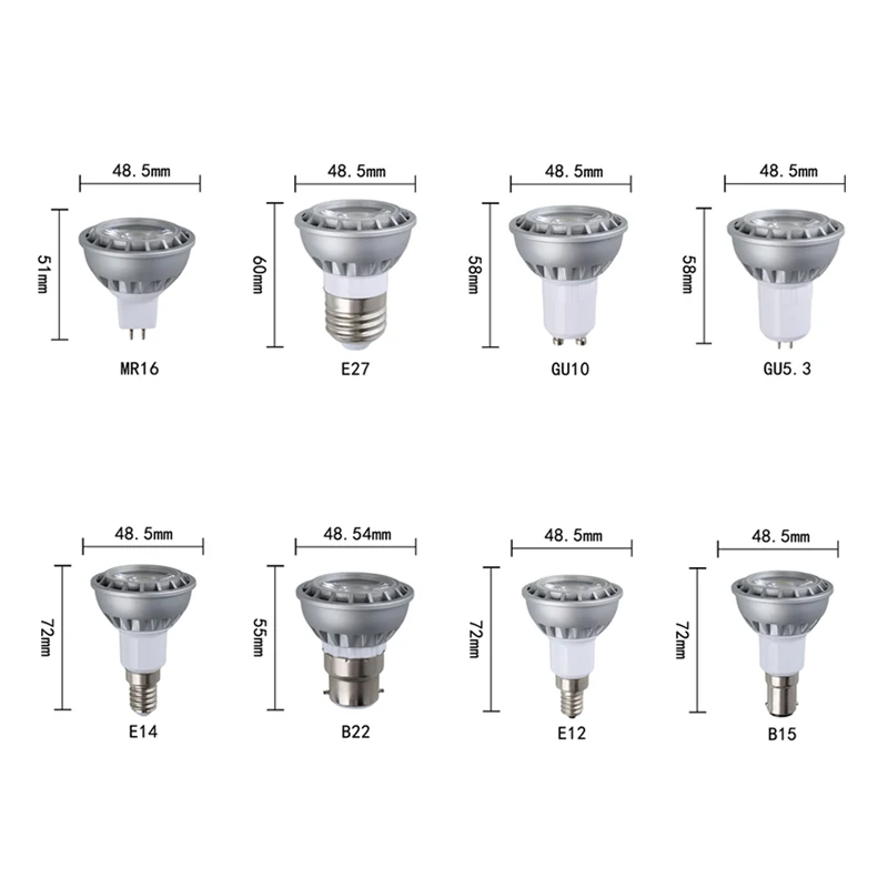 Description Picture 4 of itemNEW led GU10 GU5.3 E12 E14 B22 AC 110V/220V COB Cold white Warm White 5W LED gu5.3 lamp light Replace The Halogen Lamp