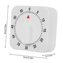 Mechanical Windup Kitchen Timer with Portable Bell Alarm for Cooking, Homework, and Exercise Reminders (Style A)