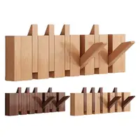 Wood Wall Coat Rack Clothes Organizer Piano Keys Clothes Dress Hanger Shelf Hat Backpack Dressing Rooms Storage Hanger Space 1